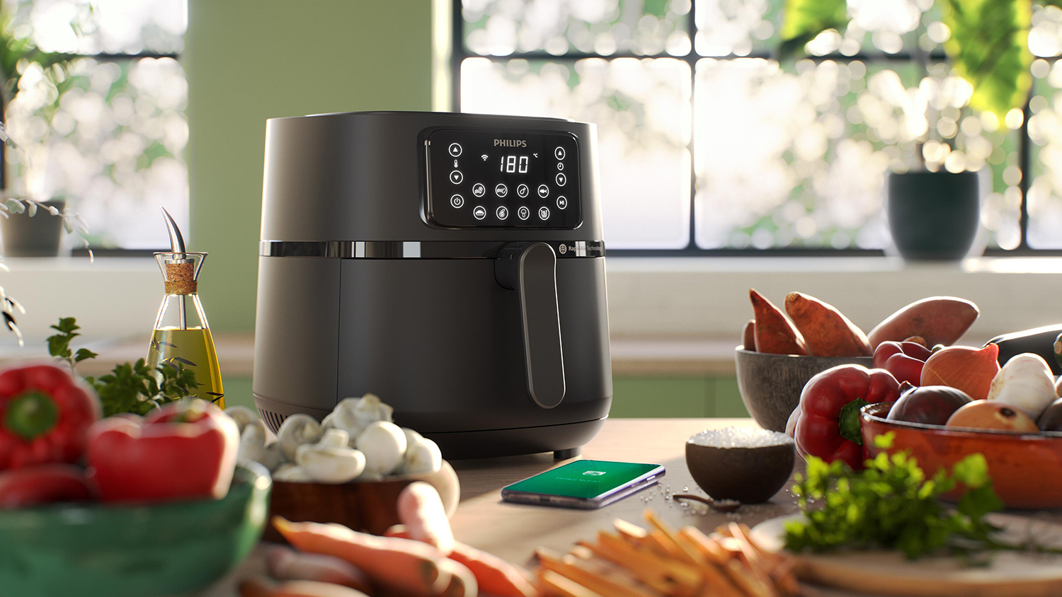Philips 5000 Series XXL Connected 7.2L Air Fryer Black/Dark Silver