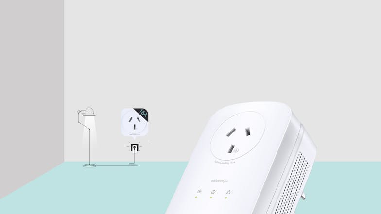 TP-Link TL-PA8033P AV1300 Powerline with 1300Mbps Wi-Fi Range Extender & Passthrough Socket - 2 Pack (White)