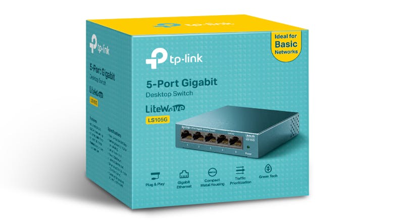 TP-Link LS105G 1000Mbps Gigabit Unmanaged Ethernet Switch - 5 Port