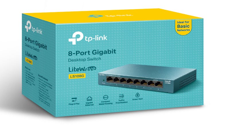 TP-Link LS108G 1000Mbps Gigabit Unmanaged Ethernet Switch - 8 Port