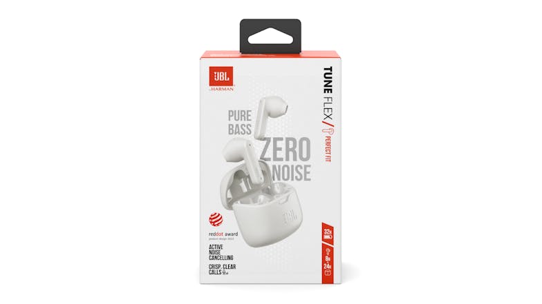 JBL Tune Flex Active Noise Cancelling True Wireless In-Ear Headphones - White