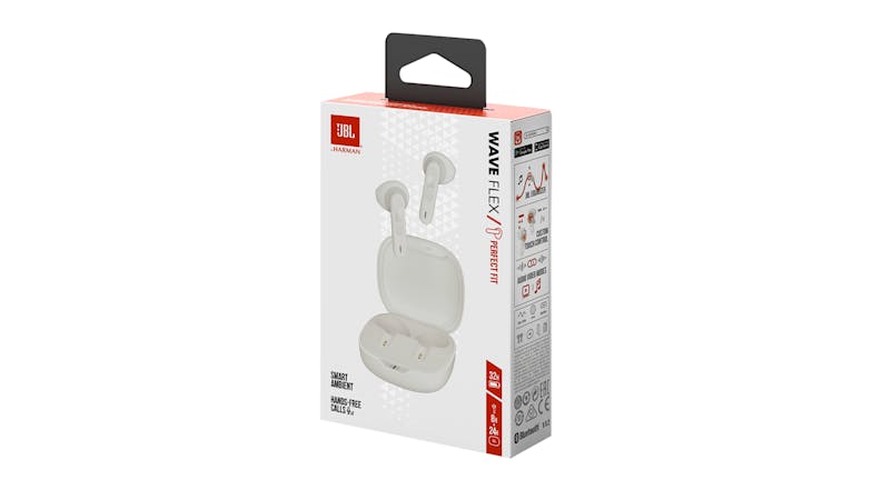 JBL Wave Flex True Wireless In-Ear Headphones - White