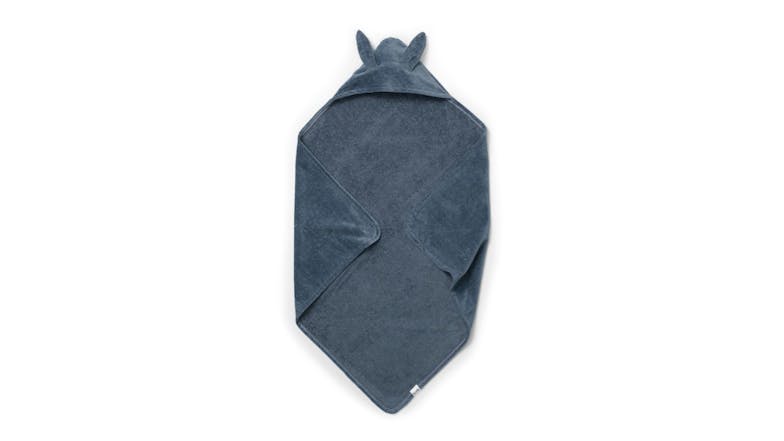 Elodie Hooded Baby Towel - Blue Bunny