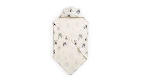 Elodie Hooded Baby Towel - Forest White