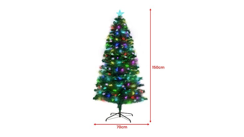 Christabelle Pre-Decorated Fiber Optic Christmas Tree 1.5m