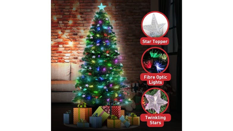 Christabelle Pre-Decorated Fiber Optic Christmas Tree 1.5m