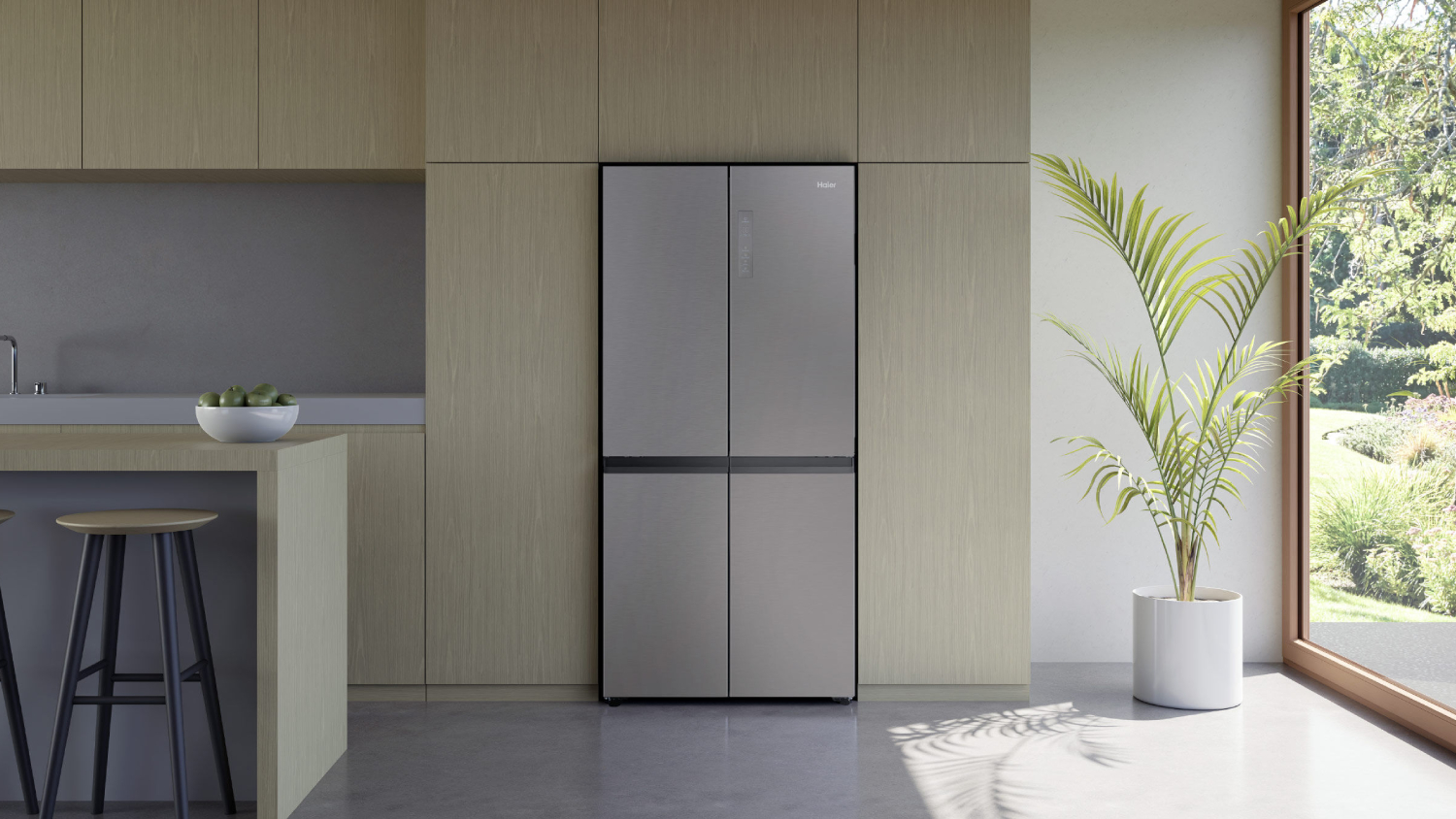 Haier 463L Quad Door Fridge Freezer - Satina (HRF530YS)