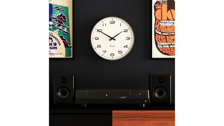 Newgate "Radio City" Wall Clock - Matte Grey/Arabic Numerals