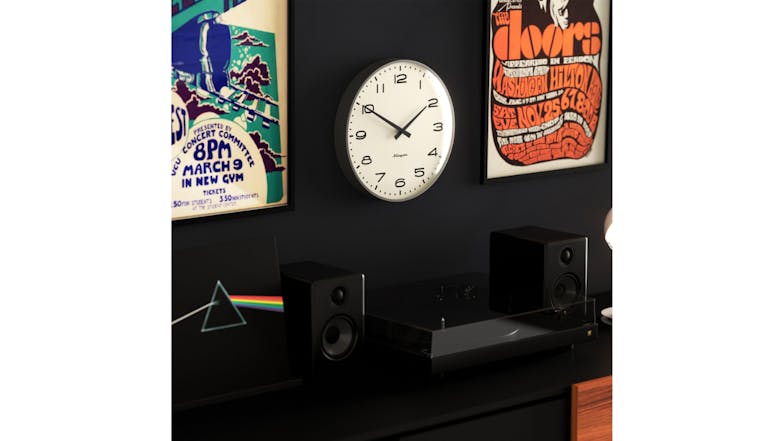 Newgate "Radio City" Wall Clock - Matte Grey/Arabic Numerals