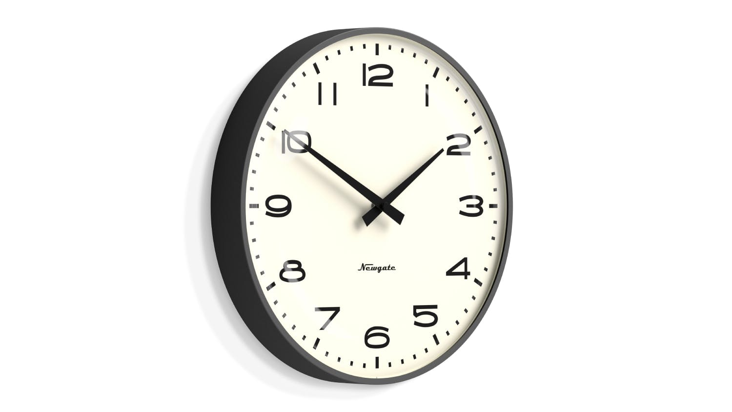 Newgate "Radio City" Wall Clock - Matte Grey/Arabic Numerals