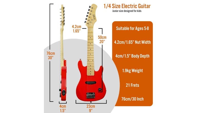 3rd Avenue Junior Electric Guitar Starter Pack - Red