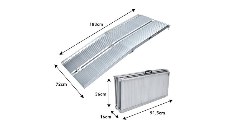 Klika Aluminum Portable Wheelchair Ramp 183cm