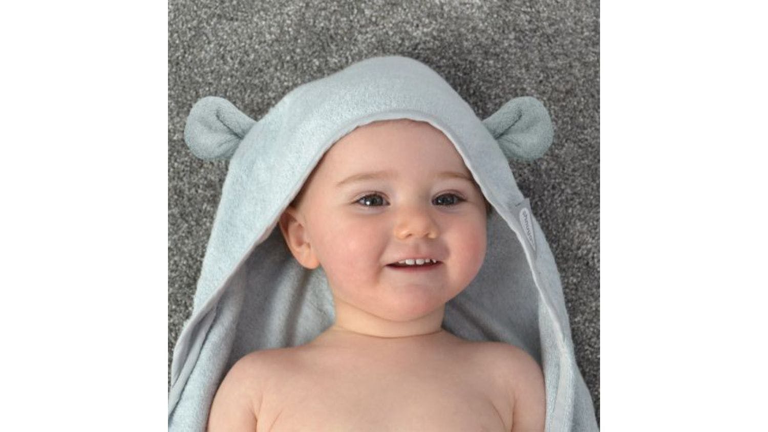 Shnuggle Wearable Baby Towel w/ Ears - Grey