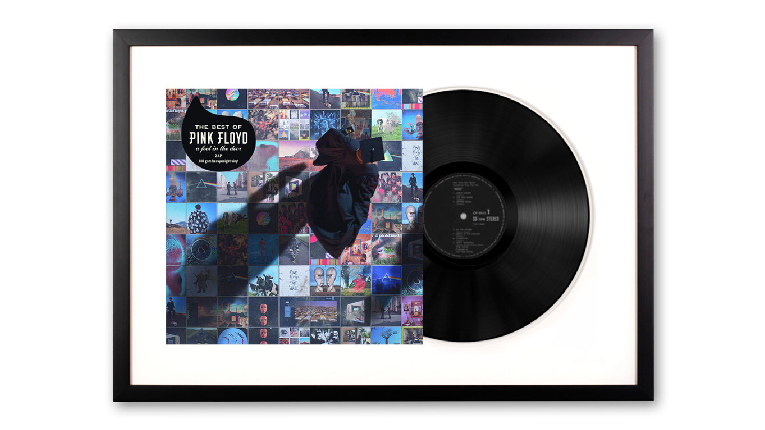 Pink Floyd - The Best OF Pink Floyd: A Foot In The Door Framed Vinyl + Album Art