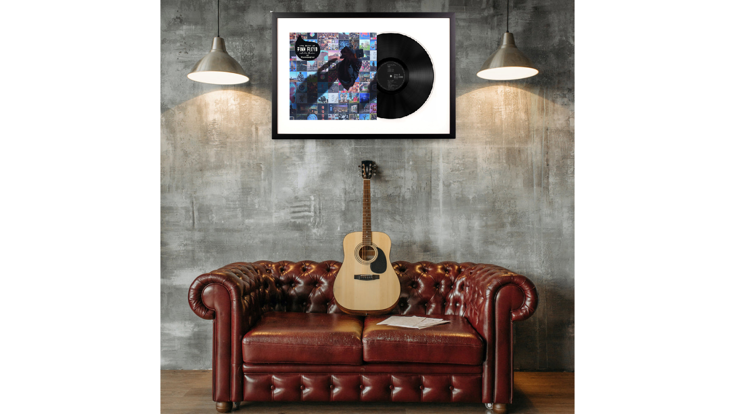 Pink Floyd - The Best OF Pink Floyd: A Foot In The Door Framed Vinyl + Album Art