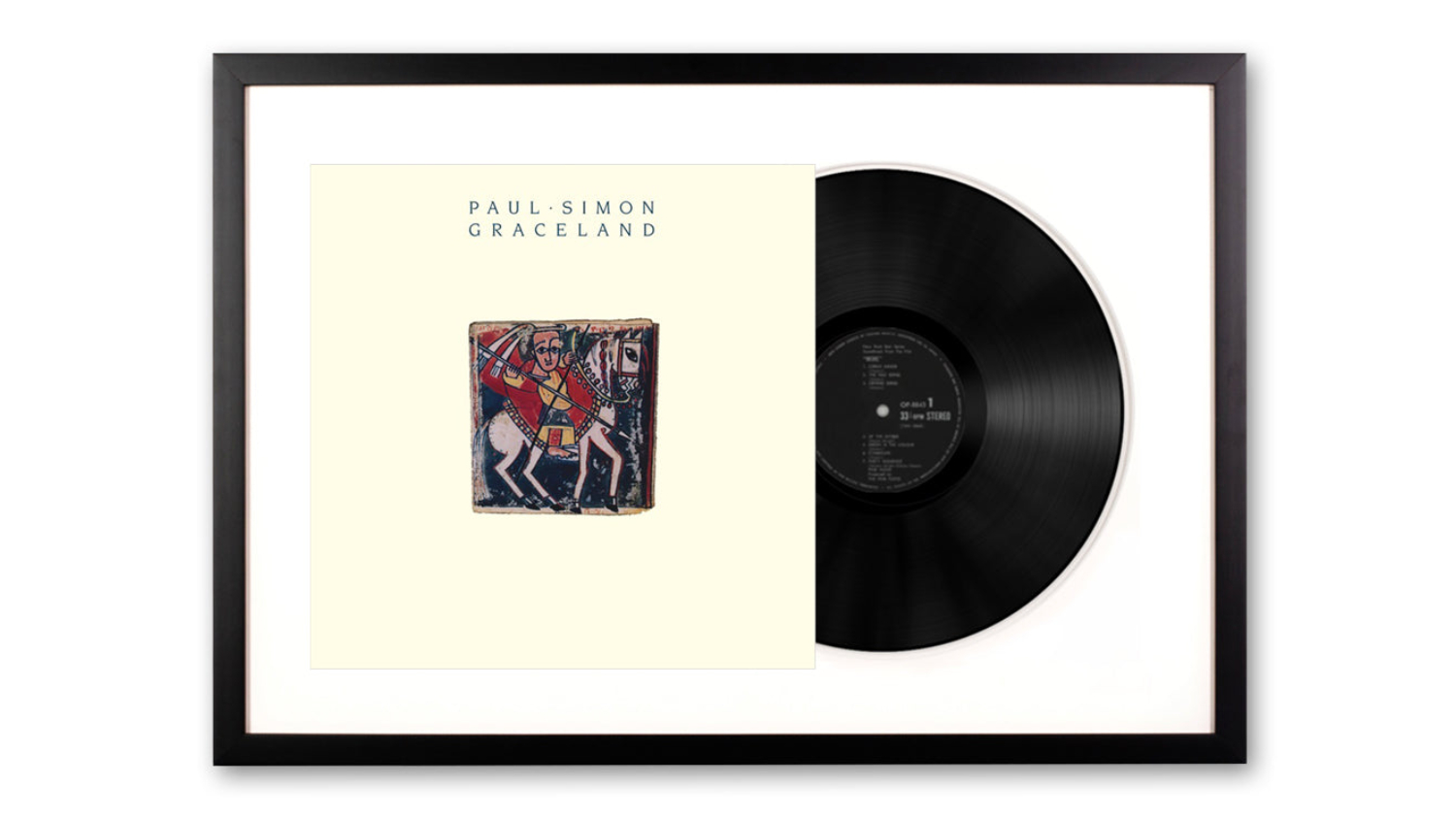Paul Simon - Graceland Framed Vinyl + Album Art