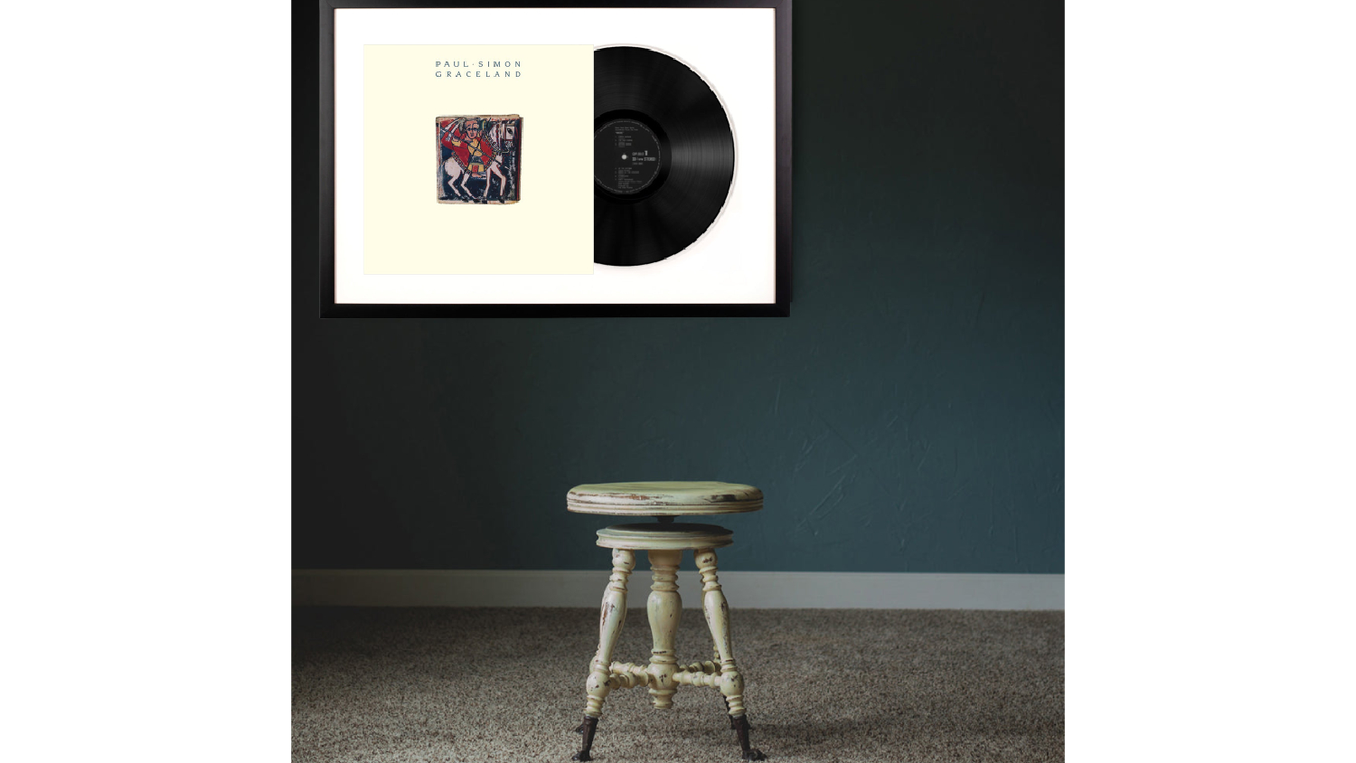 Paul Simon - Graceland Framed Vinyl + Album Art