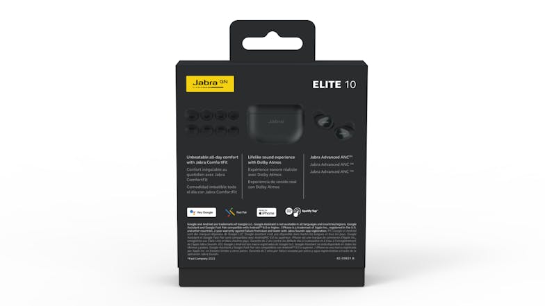 Jabra Elite 10 Active Noise Cancelling True Wireless In-Ear Headphones - Gloss Black