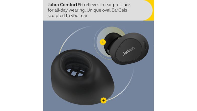 Jabra Elite 10 Active Noise Cancelling True Wireless In-Ear Headphones - Gloss Black