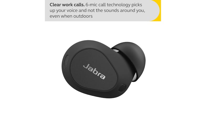 Jabra Elite 10 Active Noise Cancelling True Wireless In-Ear Headphones - Gloss Black