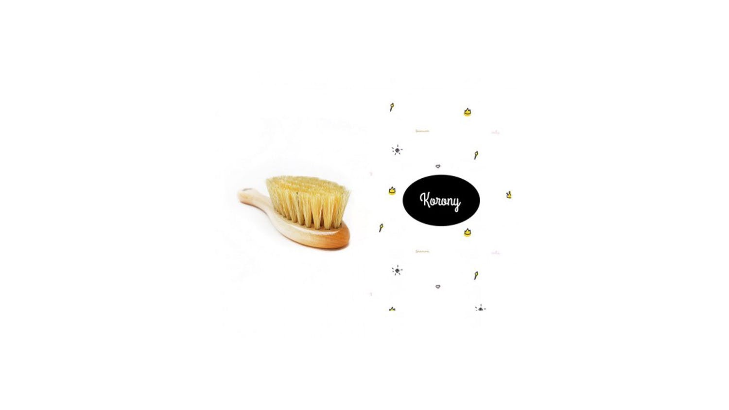 Lullalove Natural Hairbrush/Washcloth