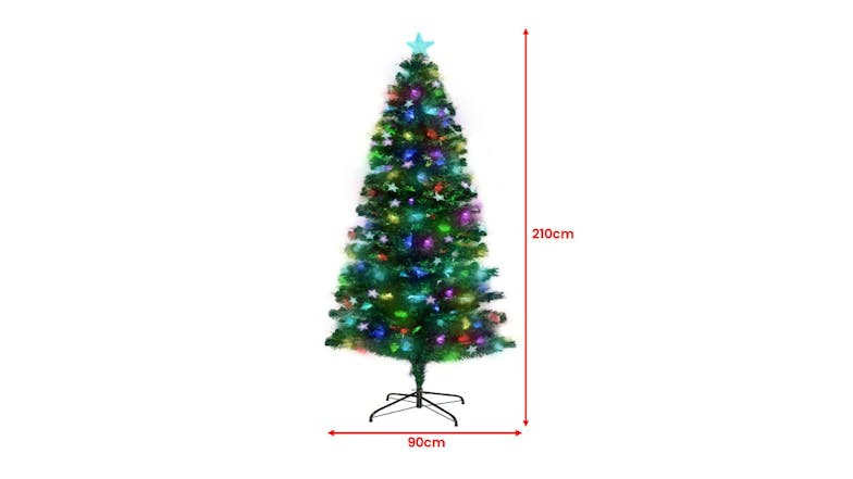 Christabelle Pre-Decorated Fiber Optic Christmas Tree 2.1m