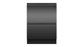 Fisher & Paykel 14 Place Settings 7 Program Built-Under Double Drawer Dishwasher - Black Stainless Steel (Series 7/DD60D2NB9)