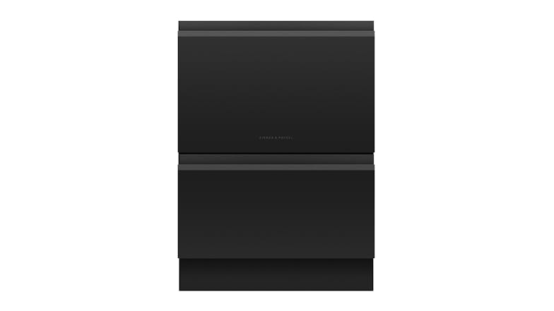 Fisher & Paykel 14 Place Settings 6 Program Built-Under Double Drawer Dishwasher - Black Glass (Series 9/DD60D4ZB9)
