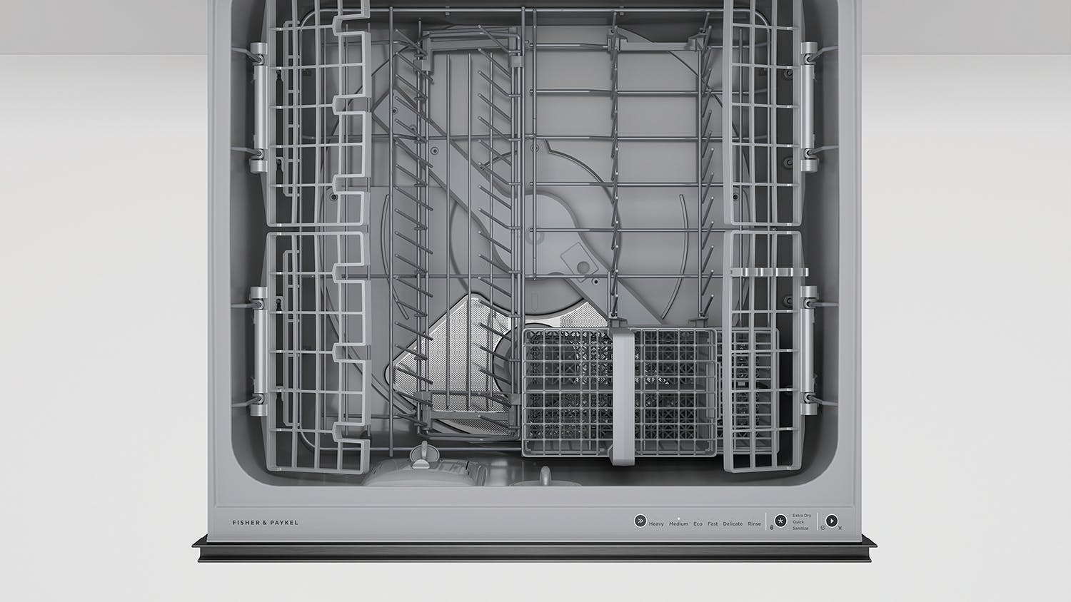Fisher and Paykel Built-In Tall Double Drawer Dishwasher with 14 Place  Settings in EZKleen Stainless Steel