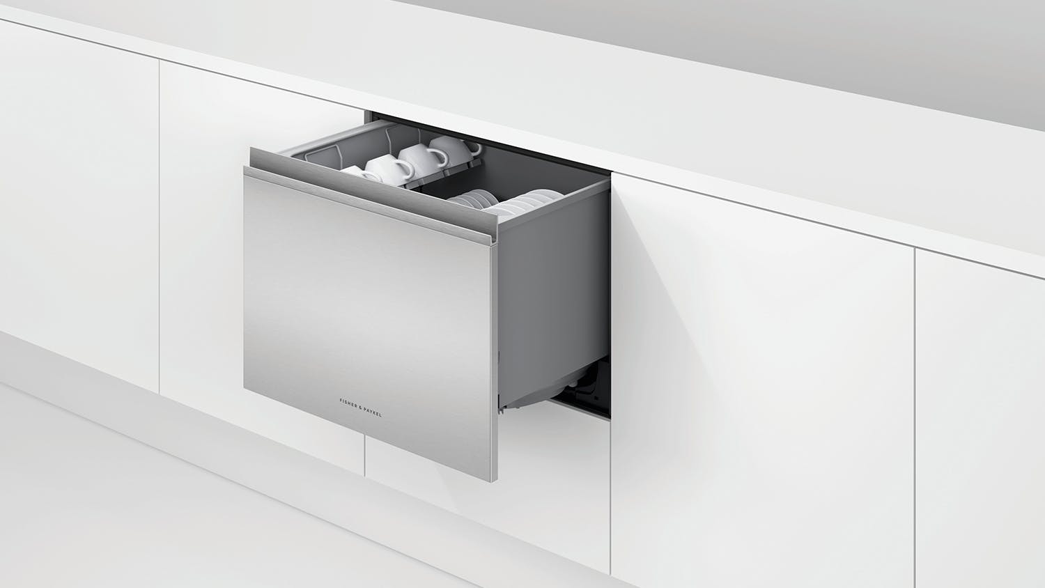 Fisher & Paykel 7 Place Settings 6 Program Built-Under Single Drawer Dishwasher - Stainless Steel (Series 9/DD60ST4NX9)