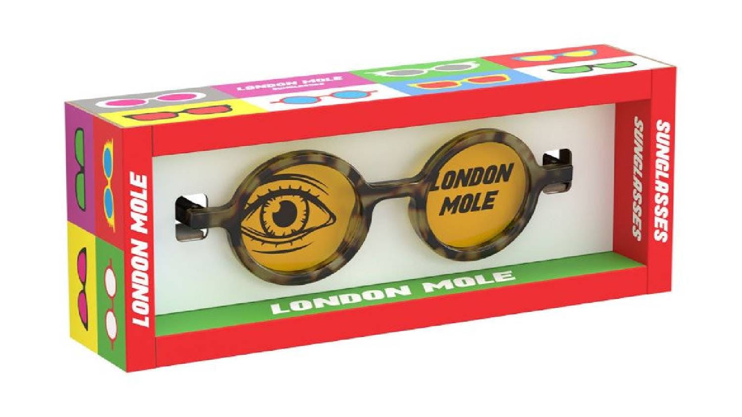 London Mole Moley Sunglasses - Grey Tortiseshell/Yellow