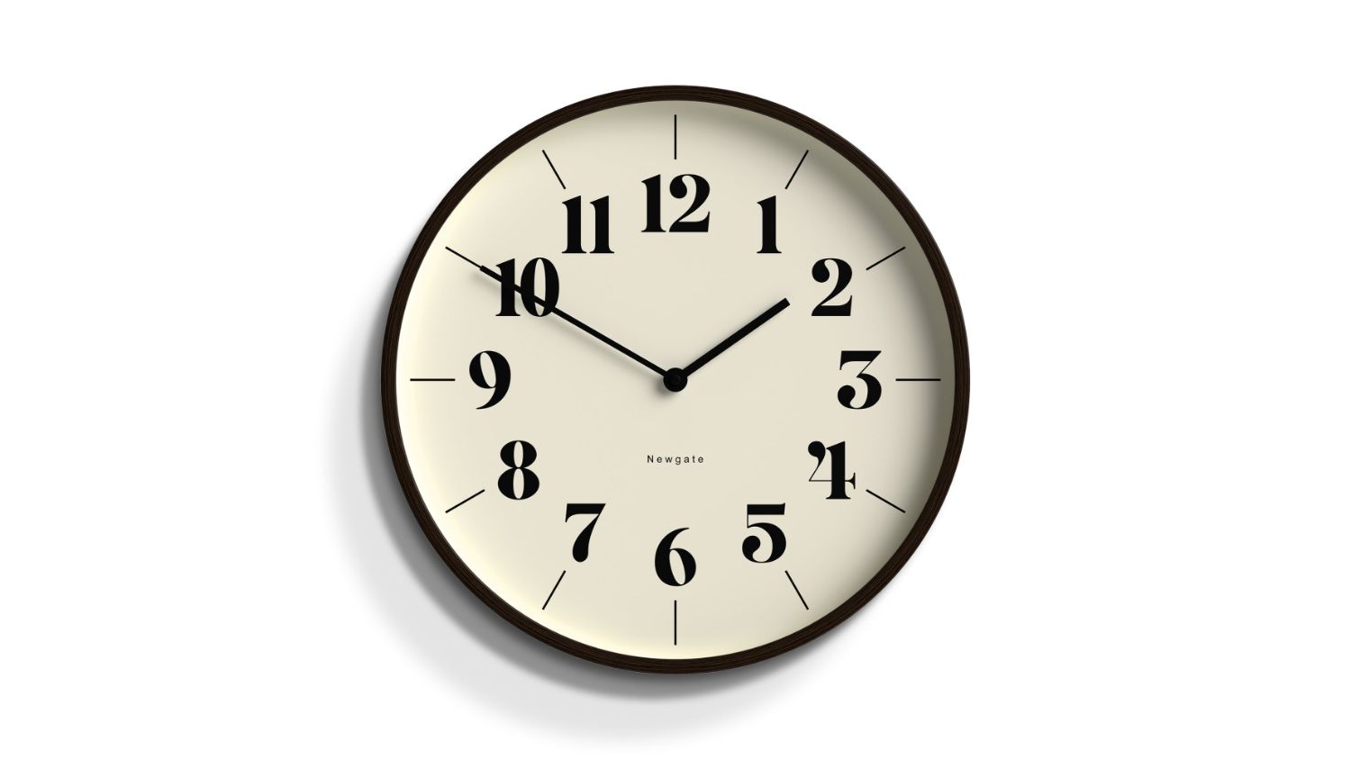 Newgate "Mr. Clarke" Wall Clock - Dark Wood/Hopscotch Dial