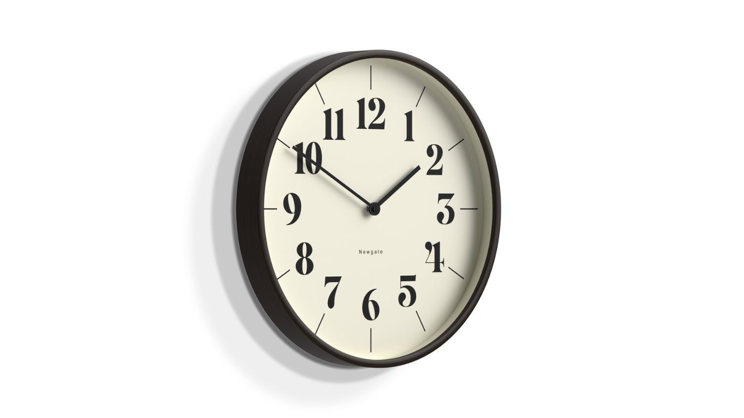 Newgate "Mr. Clarke" Wall Clock - Dark Wood/Hopscotch Dial