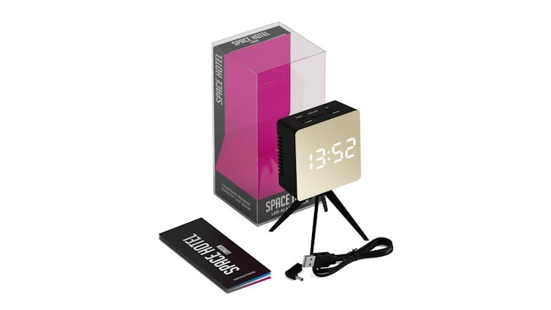 Newgate "Space Hotel Droid" LED Alarm Clock - Black