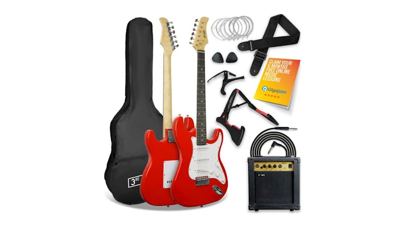 3rd Avenue Electric Guitar Deluxe Pack - Red