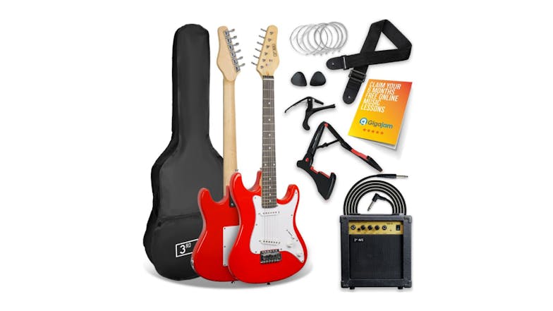 3rd Avenue 3/4 Electric Guitar Deluxe Pack - Red