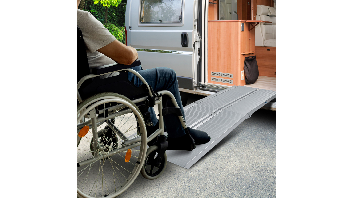 Klika Aluminum Portable Wheelchair Ramp 152.5cm