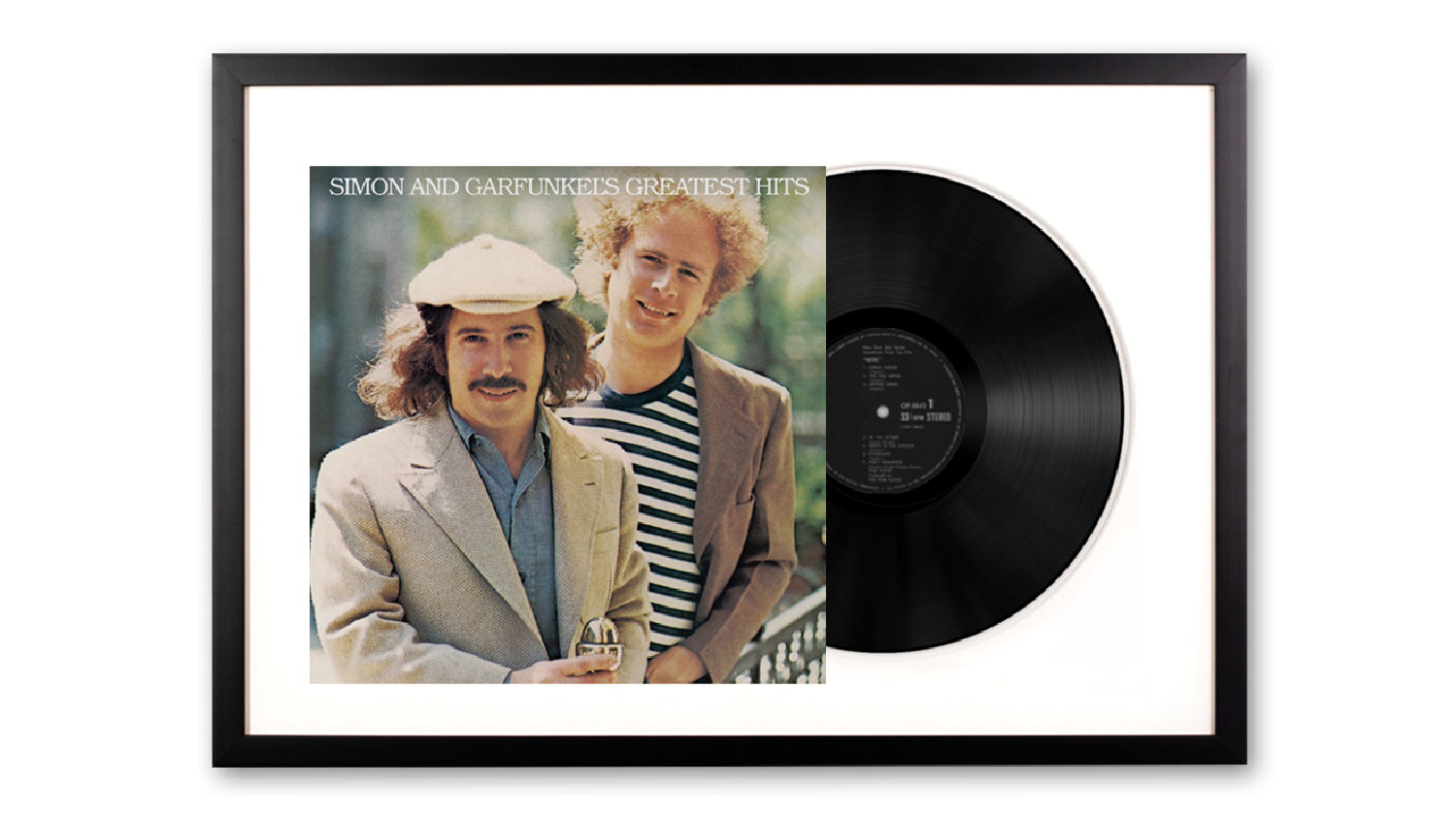 Simon & Garfunkel - Simon & Garfunkel's Greatest Hits Framed Vinyl + Album Art