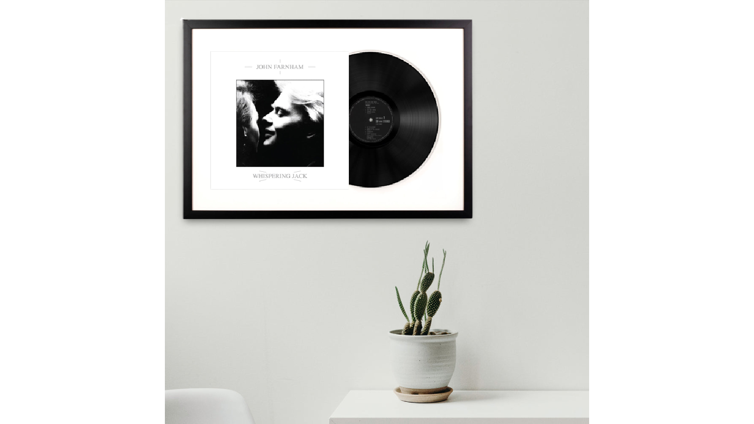 John Farnham - Whispering Jack Framed Vinyl + Album Art