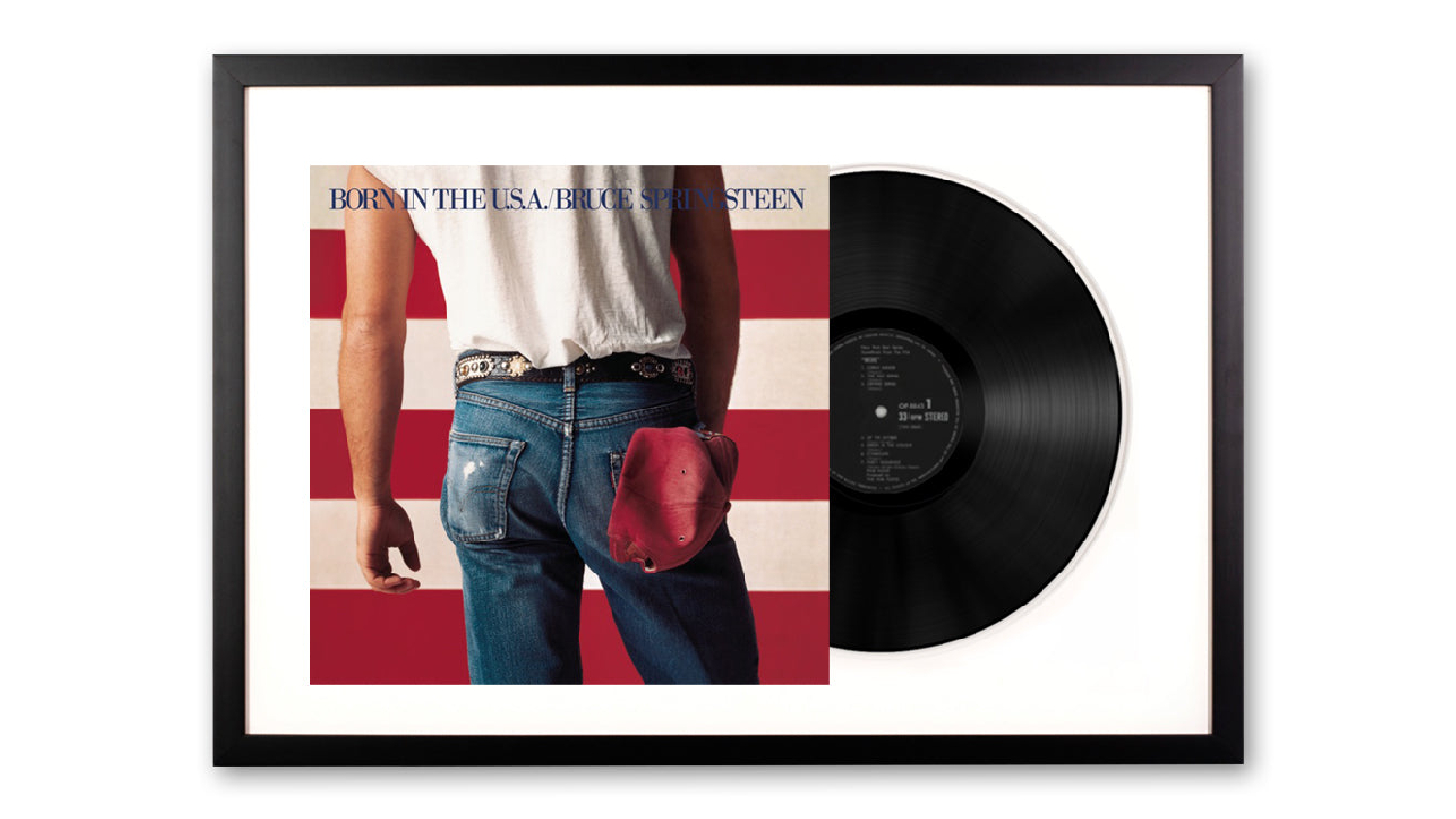 Bruce Springsteen - Born In The U.S.A Framed Vinyl + Album Art