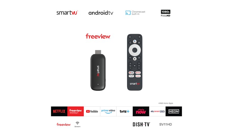 Dish TV SmartVU SV11HD Android TV Dongle with Remote