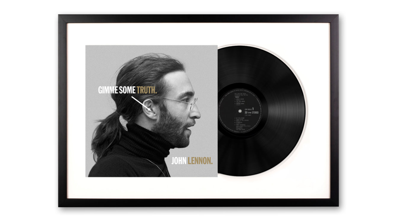 John Lennon  - Gimme Some Truth Framed Vinyl + Album Art