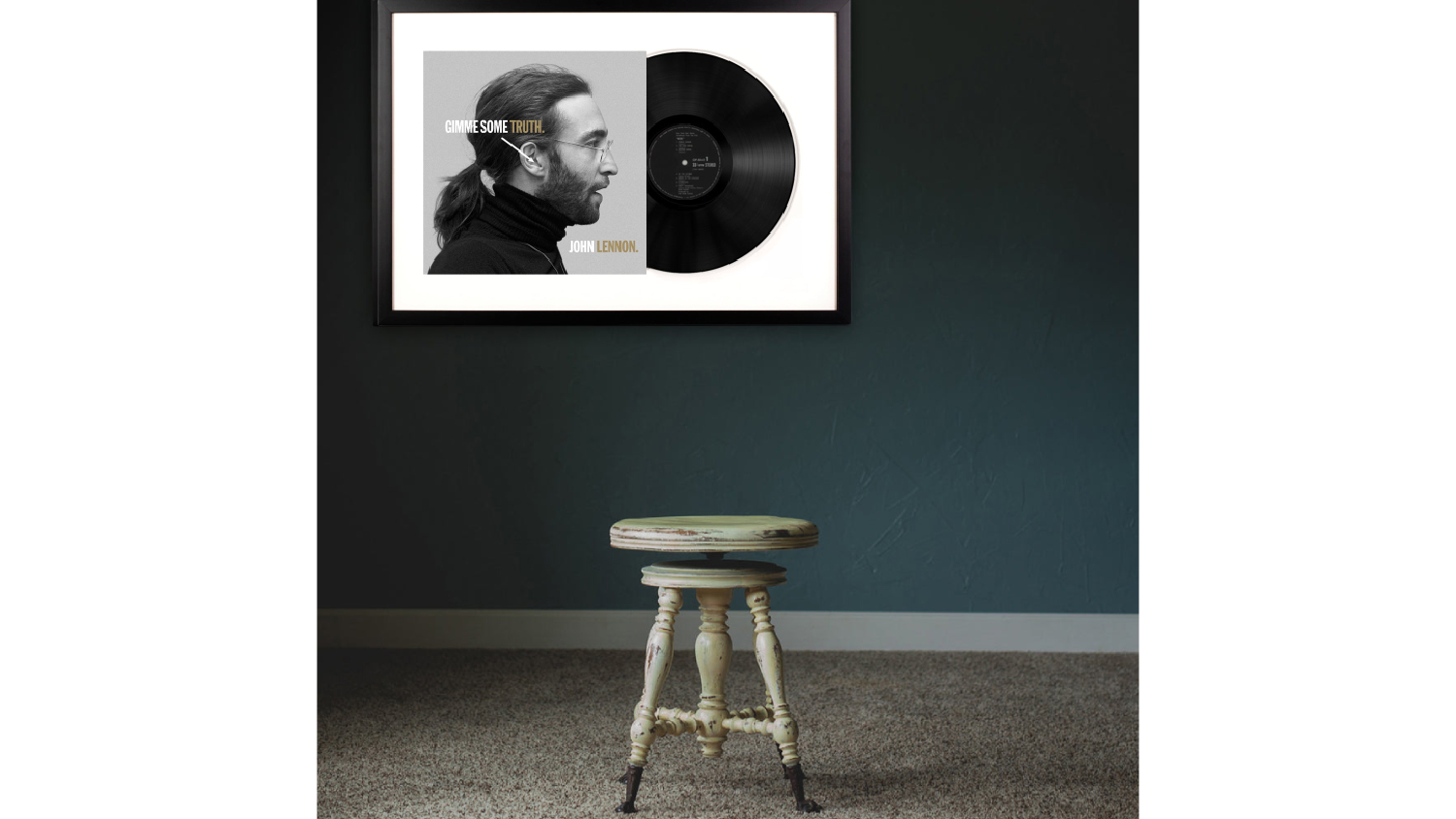 John Lennon  - Gimme Some Truth Framed Vinyl + Album Art