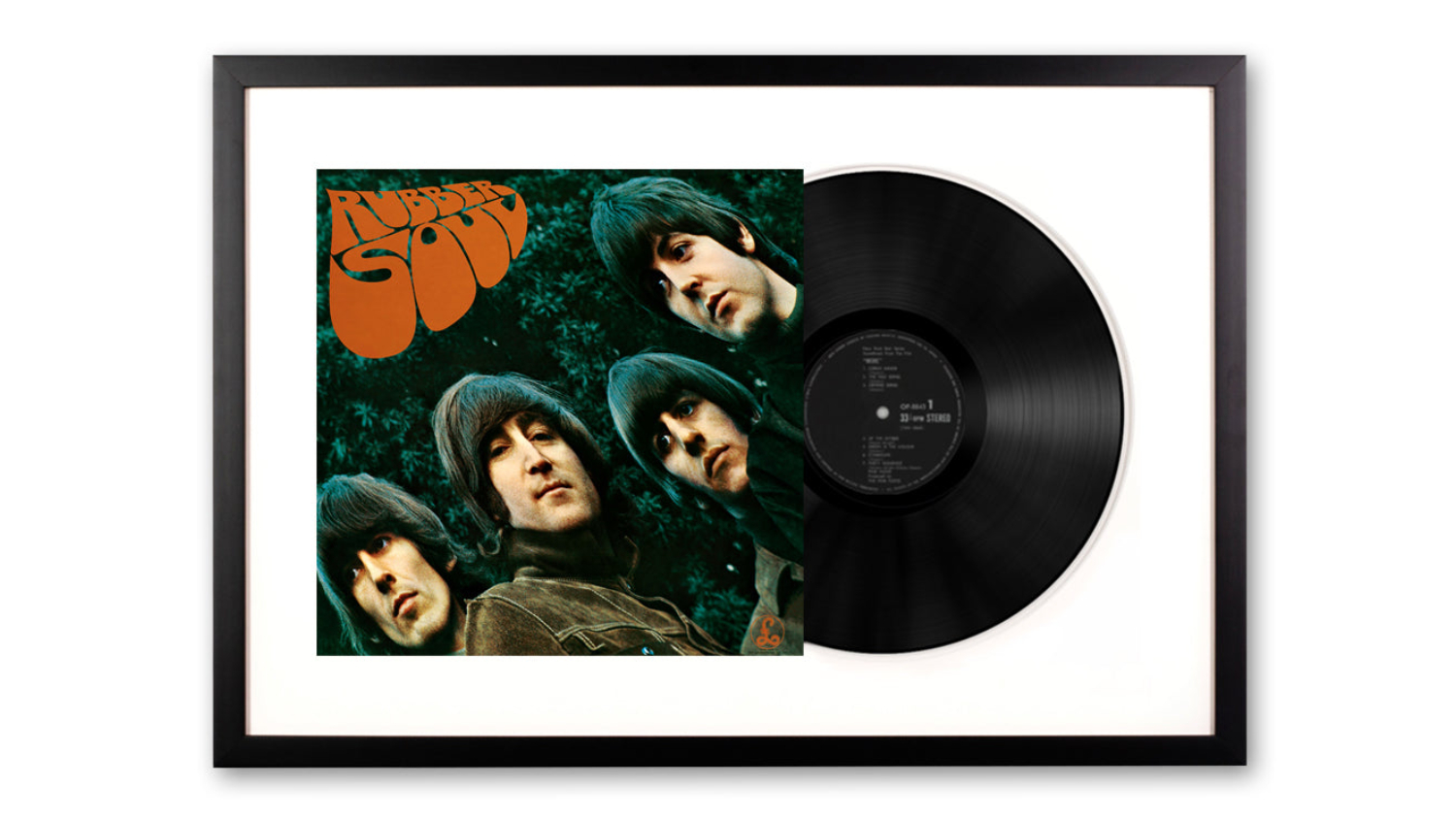 The Beatles - Rubber Soul Framed Vinyl + Album Art