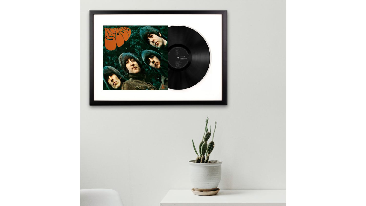 The Beatles - Rubber Soul Framed Vinyl + Album Art