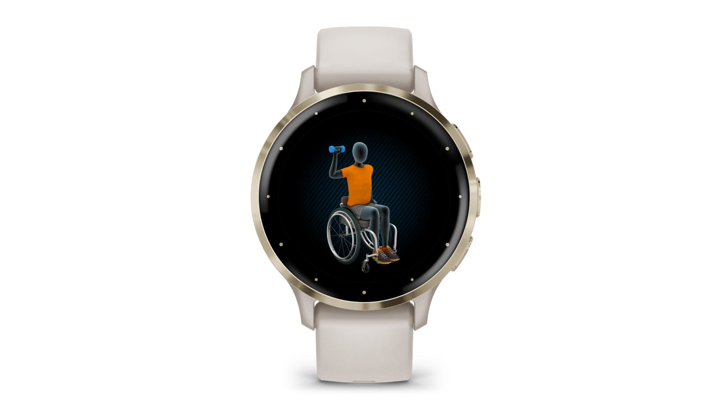 Garmin Venu 3S Smartwatch - Soft Gold Stainless Steel Bezel with
