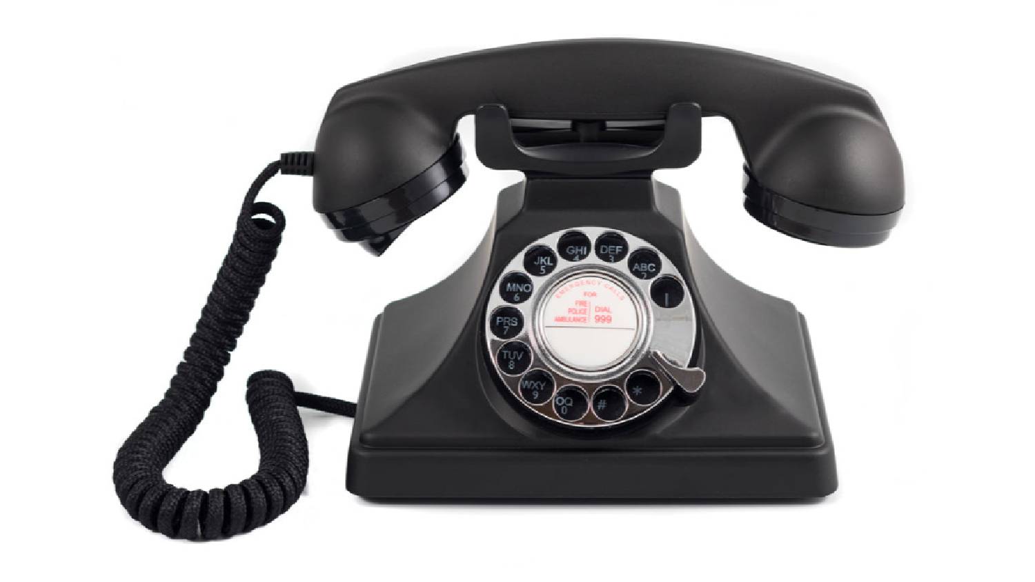 GPO 200 VintageStyle Rotary Corded Phone Black Harvey Norman New