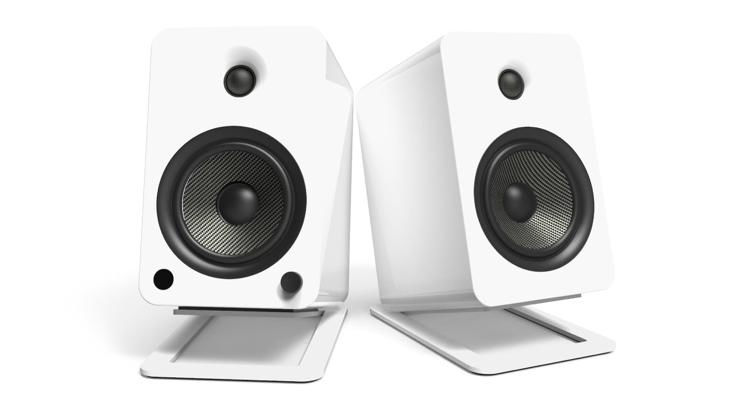 Kanto S6W Angled Speaker Stands for Desktop - White