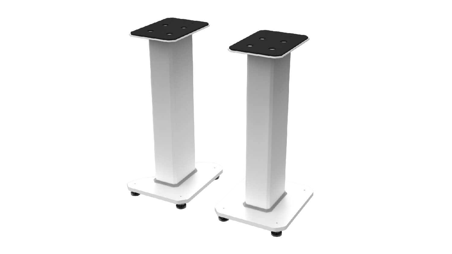 Kanto SX22W Fillable Speaker Stands w/ Isolation Feet - White