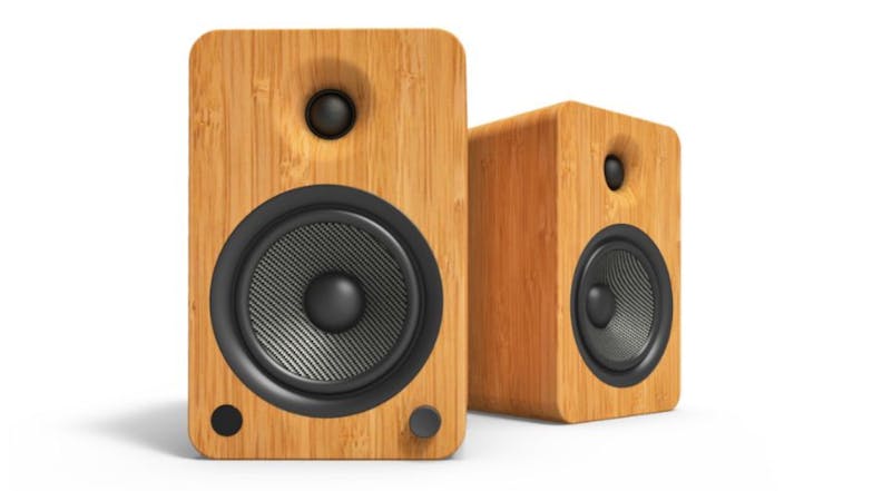 Kanto YU6 200W Bookshelf Speakers w/ Bluetooth - Bamboo Finish